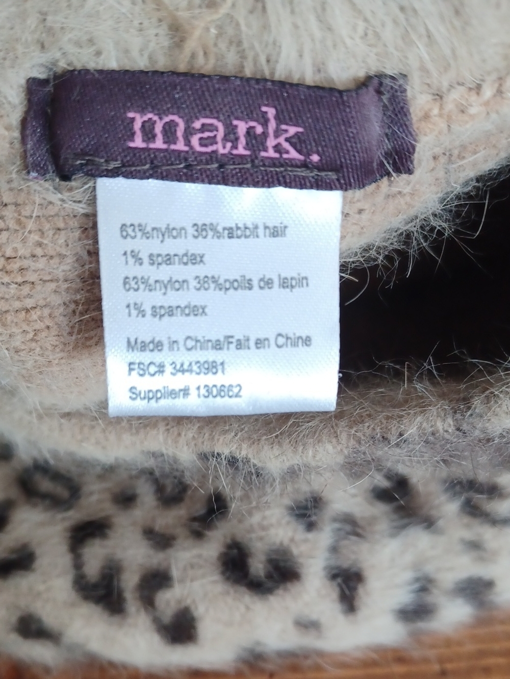 Leopard Rabbit Hair  Beret - Picture 7 of 11